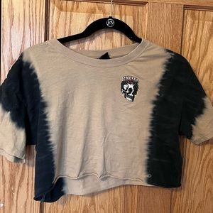Empyre black and brown from death to birth cropped T-shirt.
